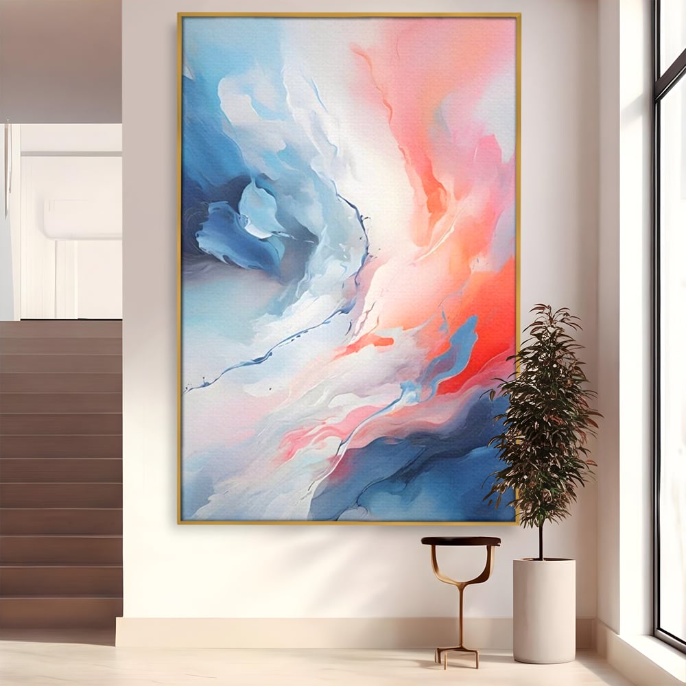 Tablou Canvas Premium LuxCanva® A1644, Pink Contrast , Dormitor, Decorativ, Landscape, Cromatic, Living, Culori Vibrante