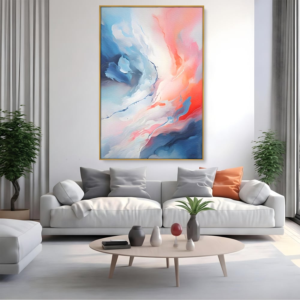 Tablou Canvas Premium LuxCanva® A1644, Pink Contrast , Dormitor, Decorativ, Landscape, Cromatic, Living, Culori Vibrante
