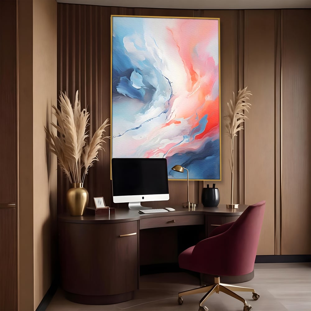 Tablou Canvas Premium LuxCanva® A1644, Pink Contrast , Dormitor, Decorativ, Landscape, Cromatic, Living, Culori Vibrante