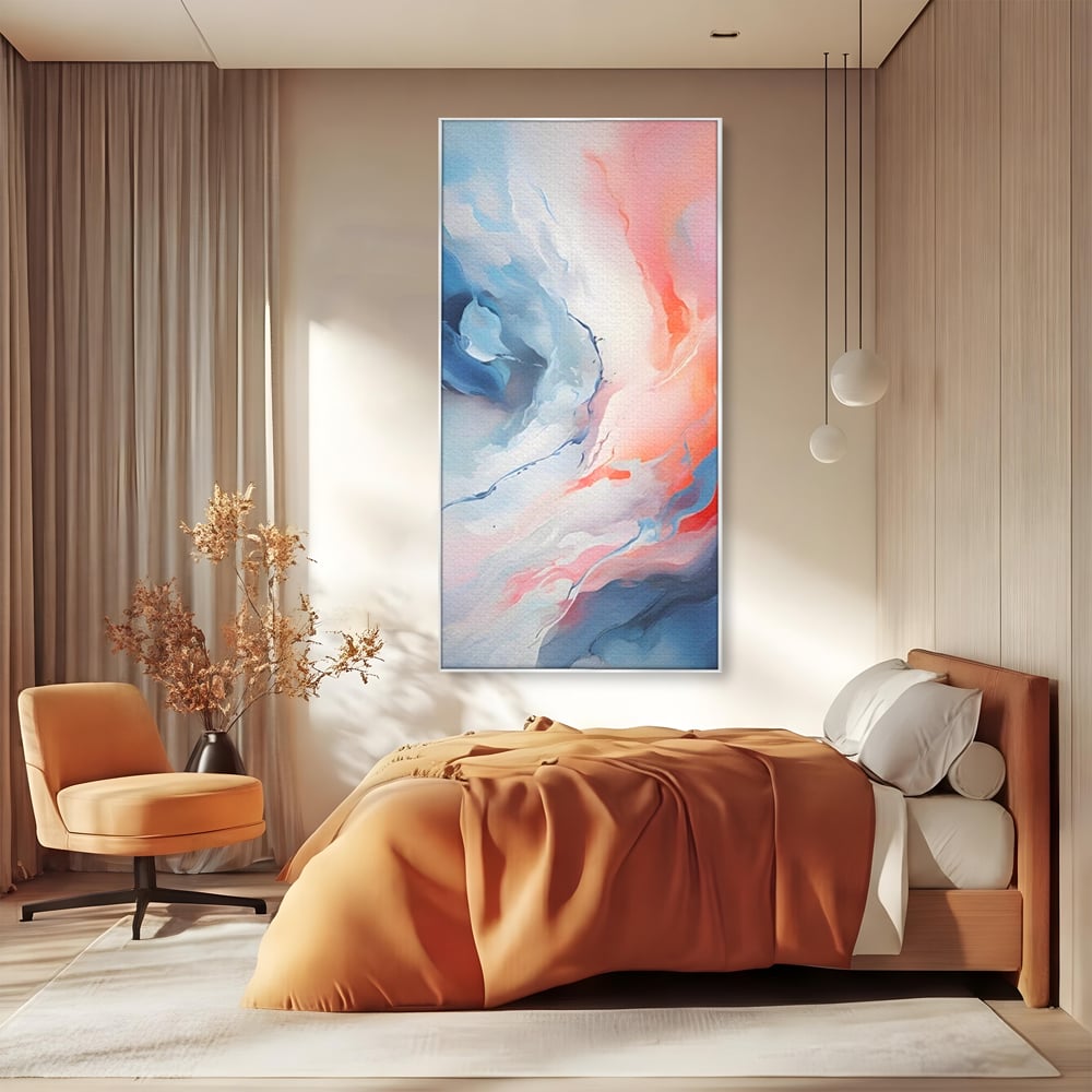 Tablou Canvas Premium LuxCanva® A1644, Pink Contrast , Dormitor, Decorativ, Landscape, Cromatic, Living, Culori Vibrante