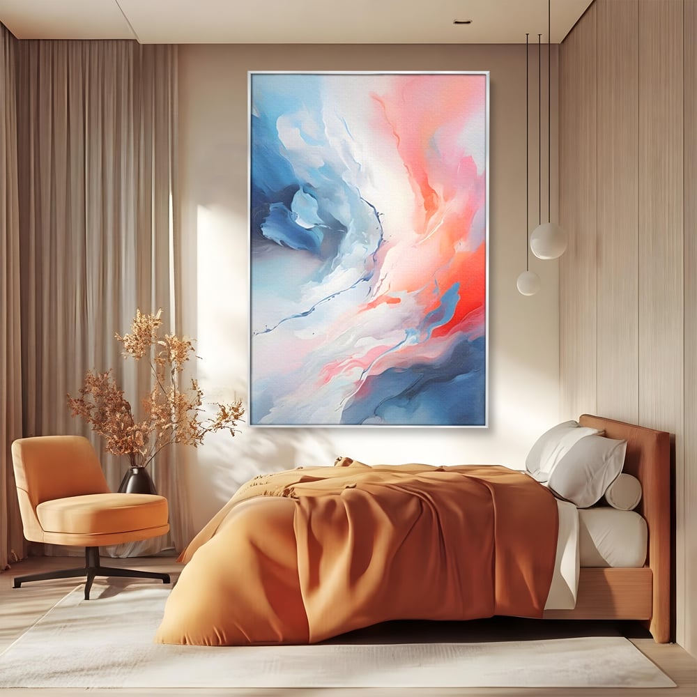 Tablou Canvas Premium LuxCanva® A1644, Pink Contrast , Dormitor, Decorativ, Landscape, Cromatic, Living, Culori Vibrante