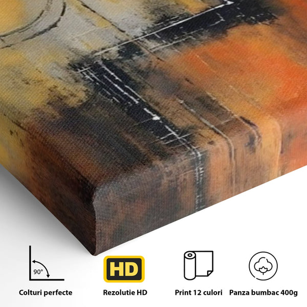 Tablou Canvas Premium LuxCanva® A1645, Infinite Flow , Dormitor, Decorativ, Cromatic, Living, Culori Vibrante