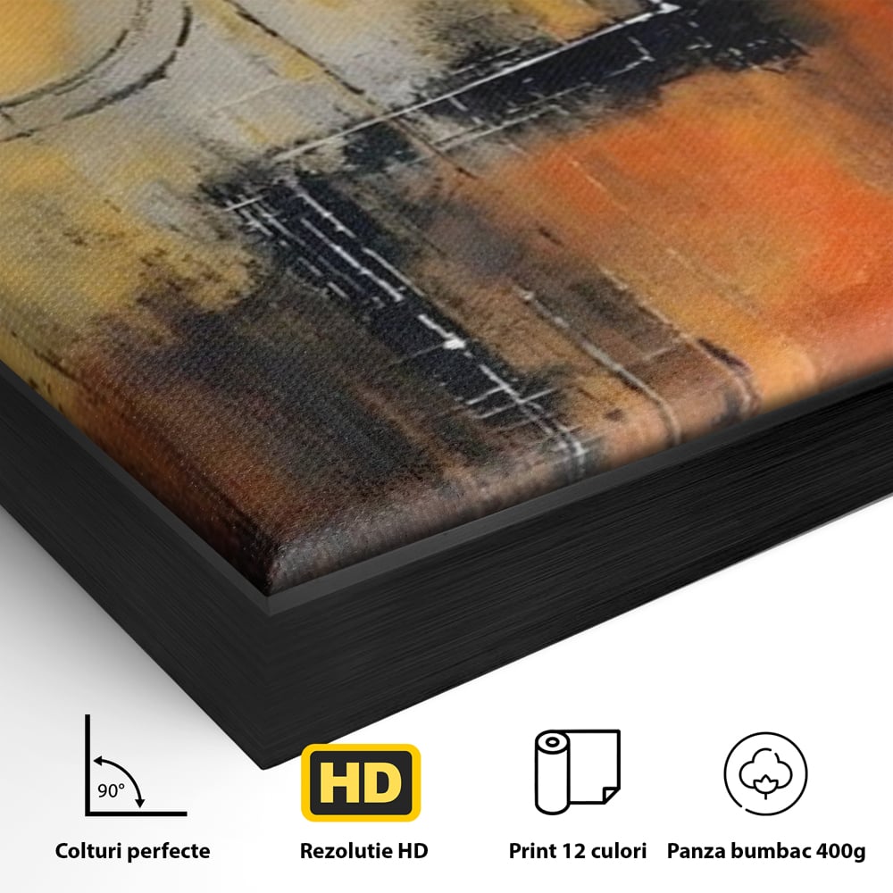 Tablou Canvas Premium LuxCanva® A1645, Infinite Flow , Dormitor, Decorativ, Cromatic, Living, Culori Vibrante