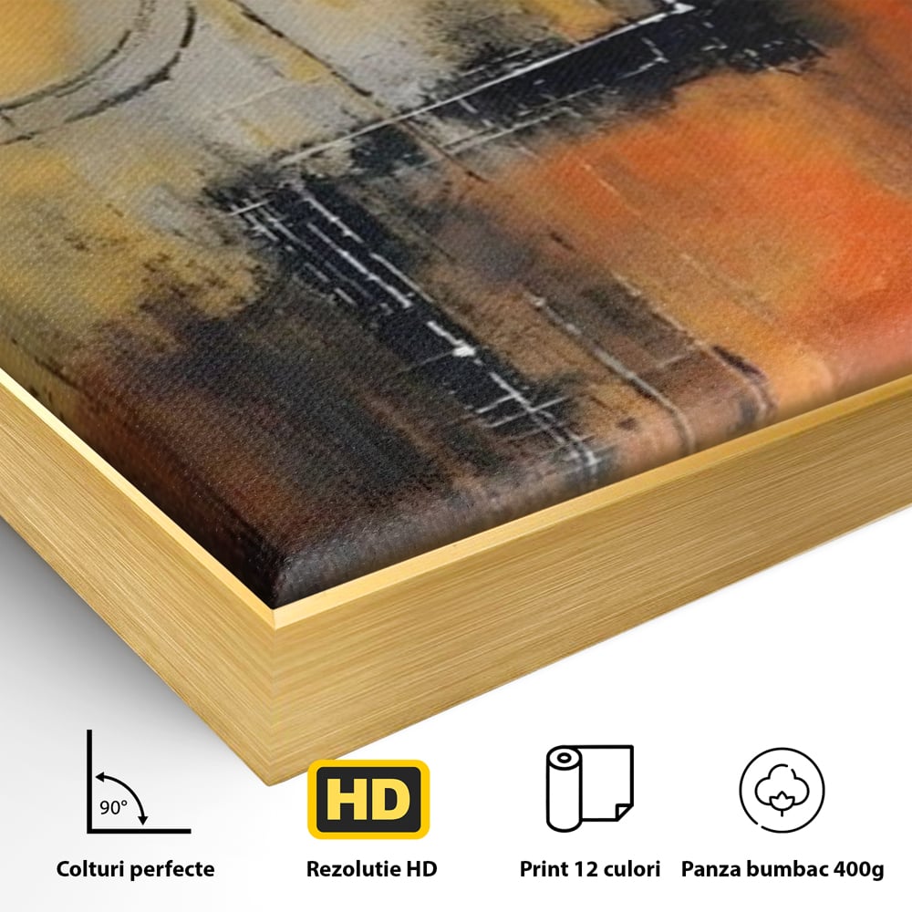 Tablou Canvas Premium LuxCanva® A1645, Infinite Flow , Dormitor, Decorativ, Cromatic, Living, Culori Vibrante