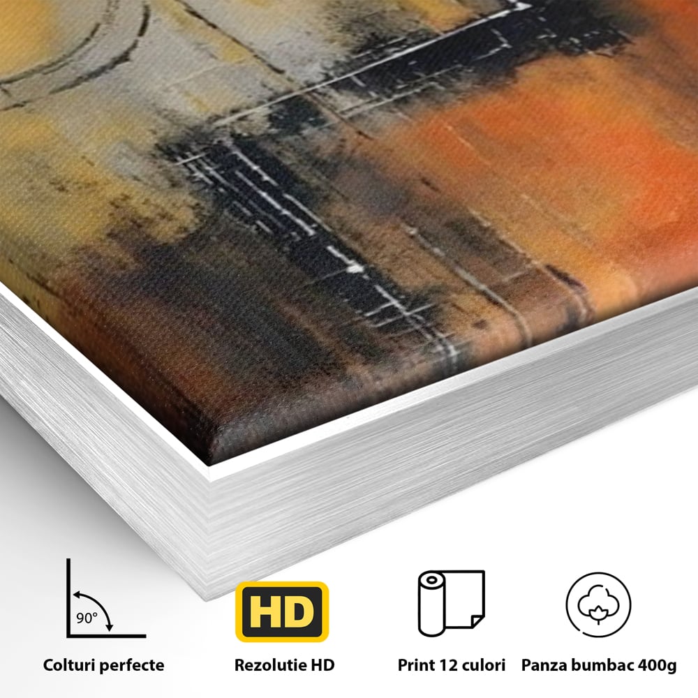 Tablou Canvas Premium LuxCanva® A1645, Infinite Flow , Dormitor, Decorativ, Cromatic, Living, Culori Vibrante