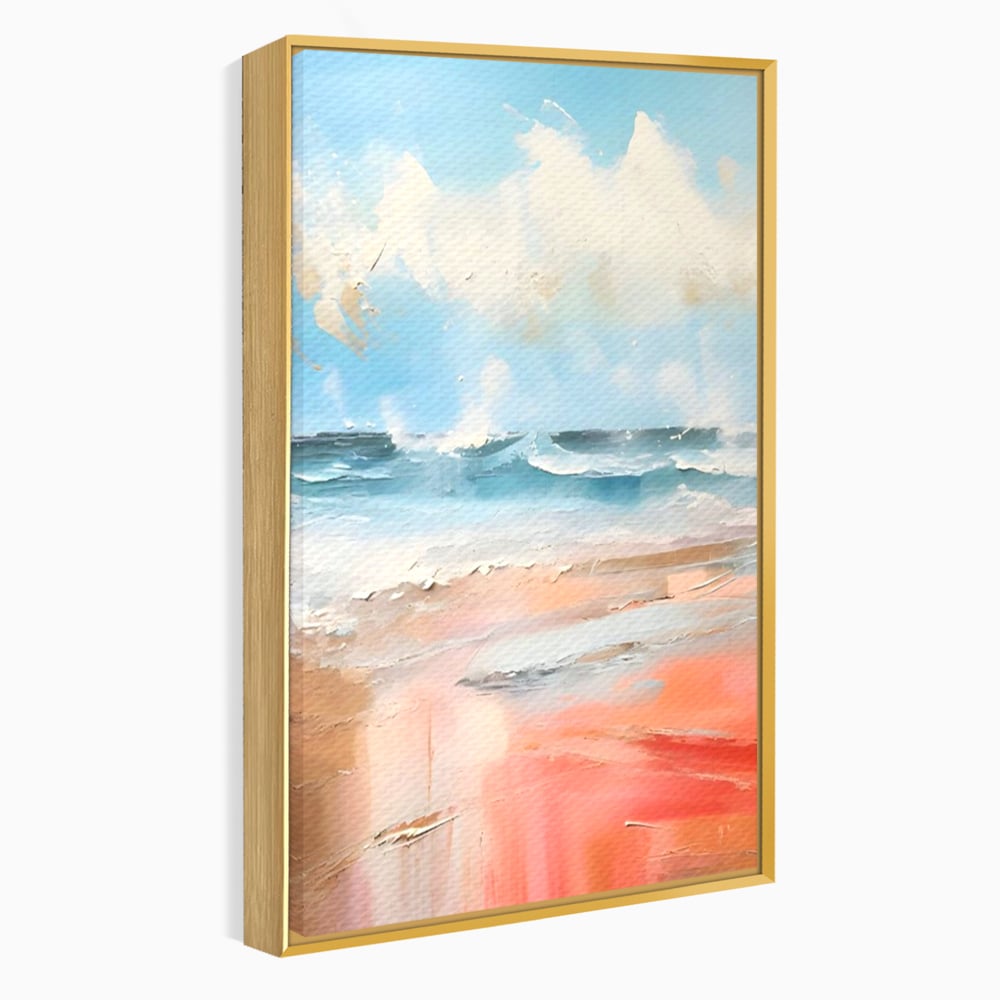 Tablou Canvas Premium LuxCanva® A1646, Sea Abstract , Dormitor, Decorativ, Plaja, Valuri, Living, Culori Vibrante