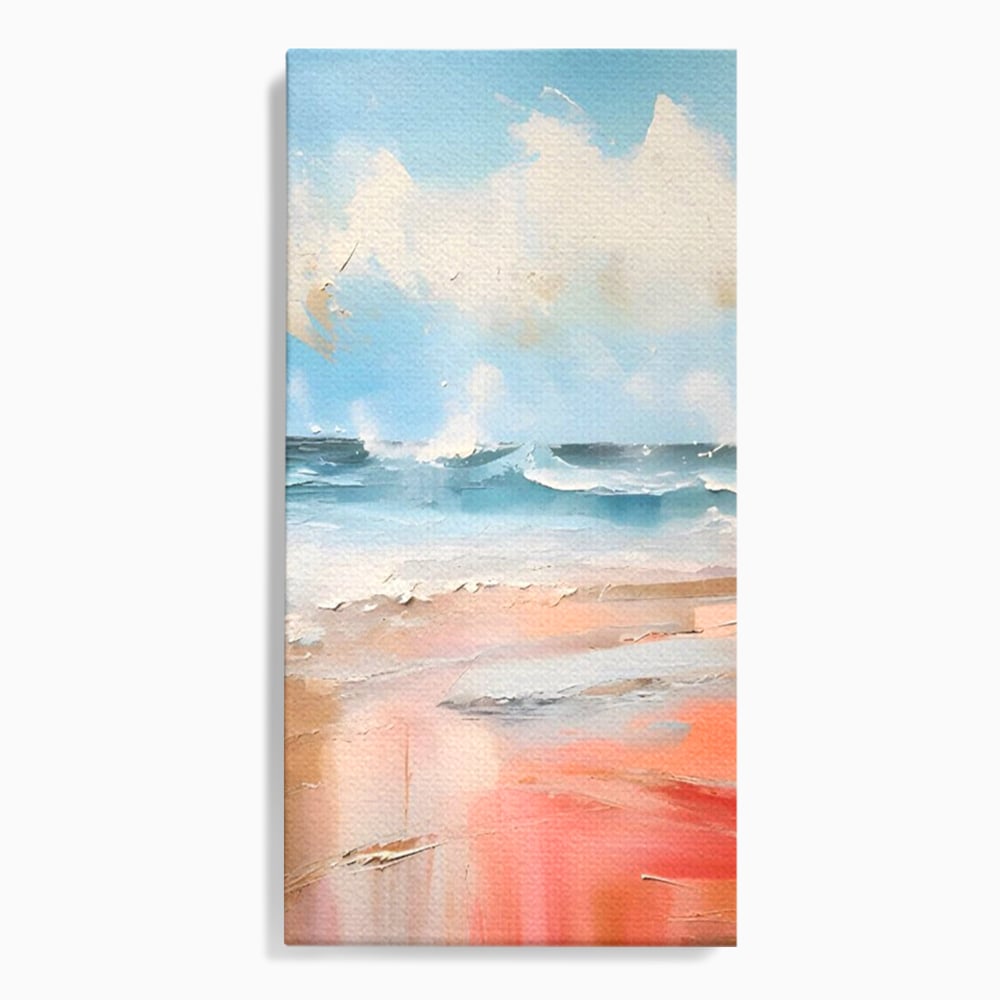 Tablou Canvas Premium LuxCanva® A1646, Sea Abstract , Dormitor, Decorativ, Plaja, Valuri, Living, Culori Vibrante