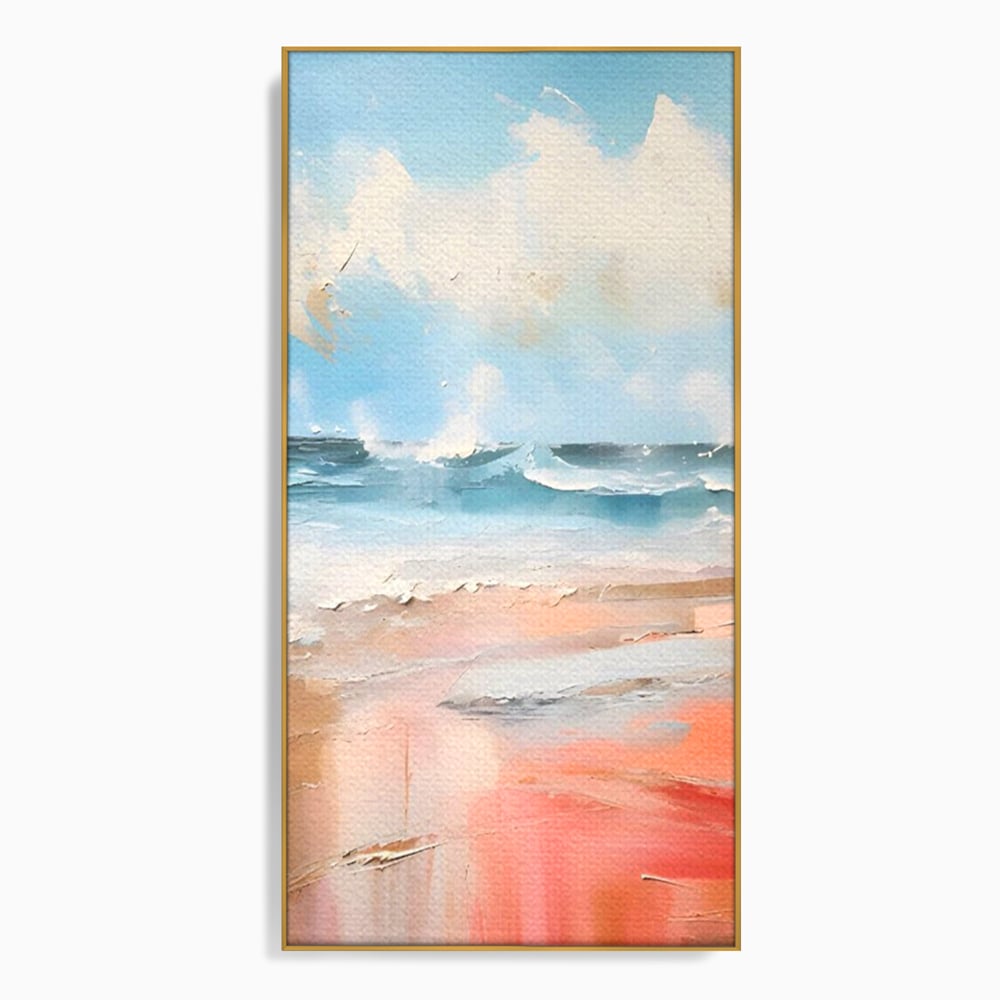 Tablou Canvas Premium LuxCanva® A1646, Sea Abstract , Dormitor, Decorativ, Plaja, Valuri, Living, Culori Vibrante