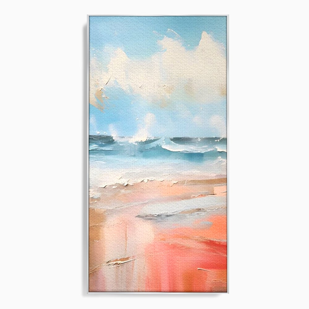 Tablou Canvas Premium LuxCanva® A1646, Sea Abstract , Dormitor, Decorativ, Plaja, Valuri, Living, Culori Vibrante