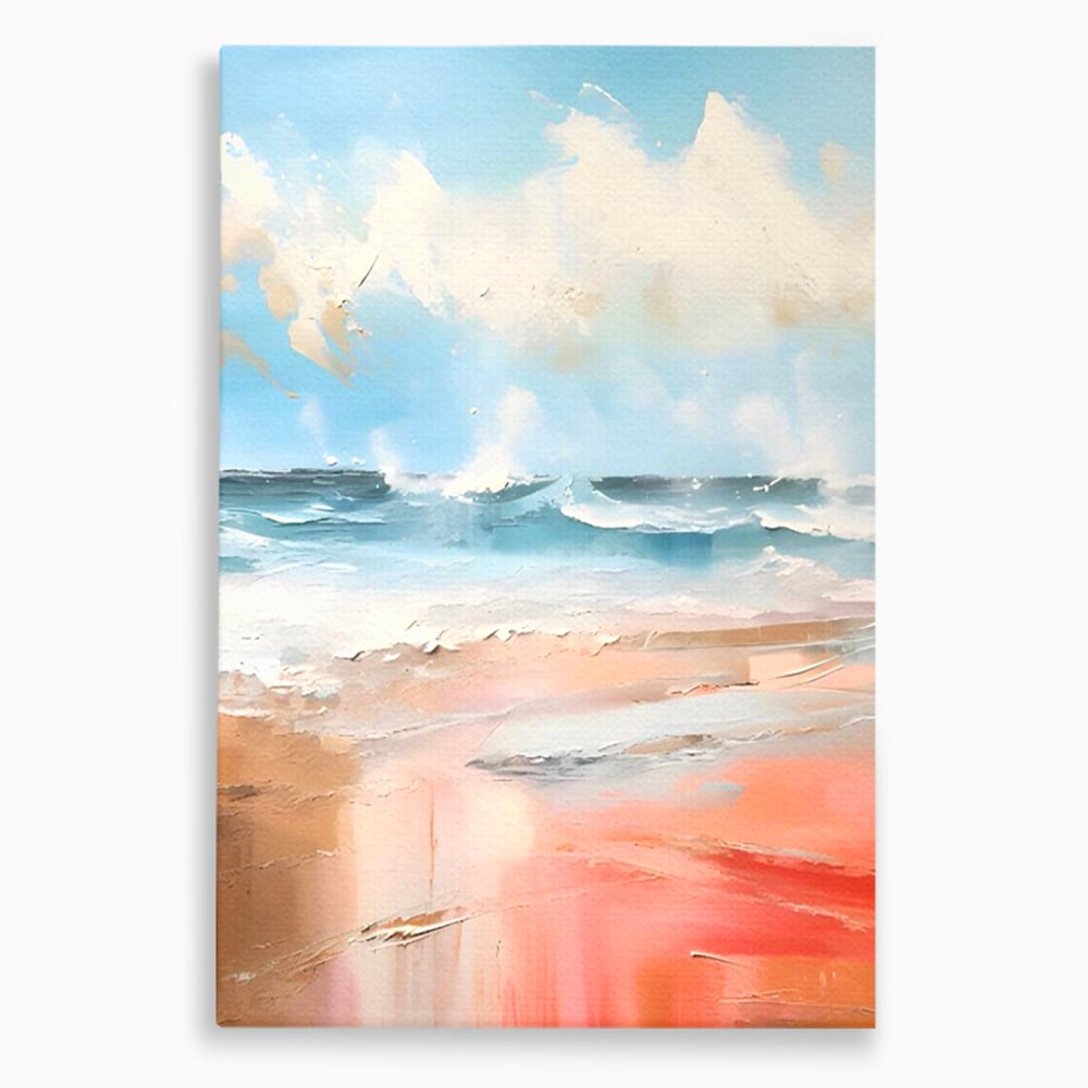 Tablou Canvas Premium LuxCanva® A1646, Sea Abstract , Dormitor, Decorativ, Plaja, Valuri, Living, Culori Vibrante