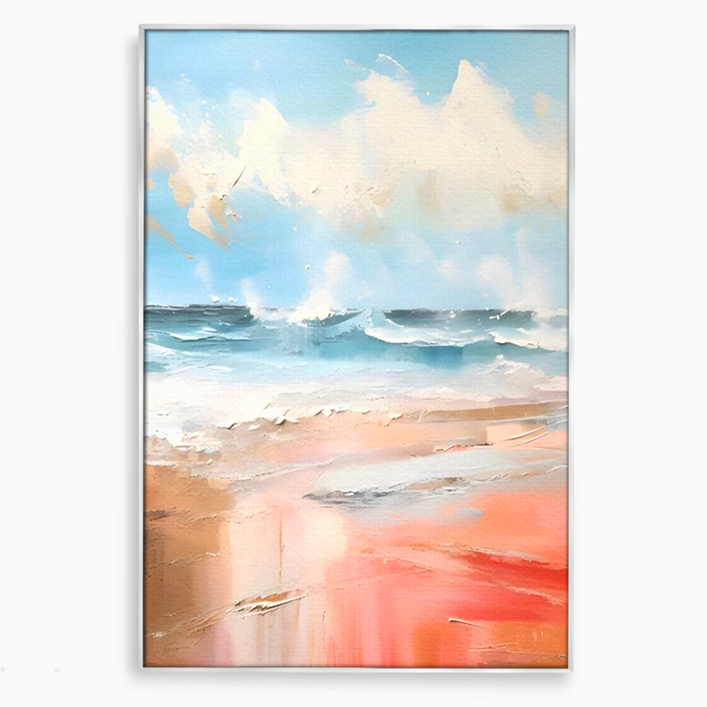 Tablou Canvas Premium LuxCanva® A1646, Sea Abstract , Dormitor, Decorativ, Plaja, Valuri, Living, Culori Vibrante