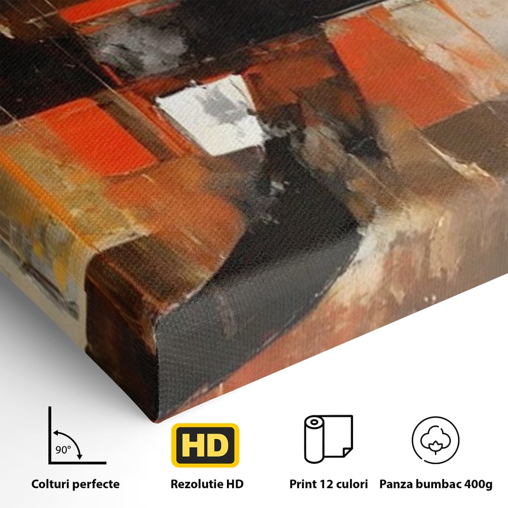 Tablou Canvas Premium LuxCanva® A1648, Geometrie Abstracta , Dormitor, Decorativ, Cromatic, Living, Culori Vibrante