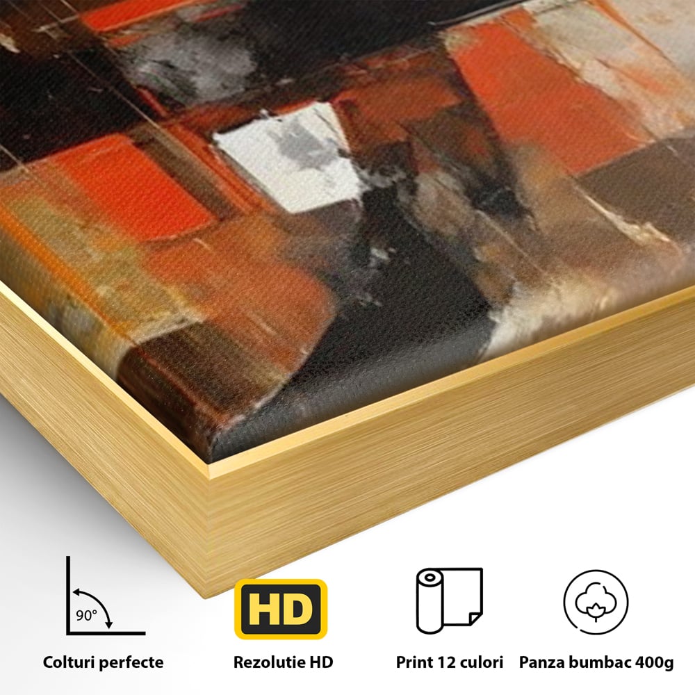 Tablou Canvas Premium LuxCanva® A1648, Geometrie Abstracta , Dormitor, Decorativ, Cromatic, Living, Culori Vibrante