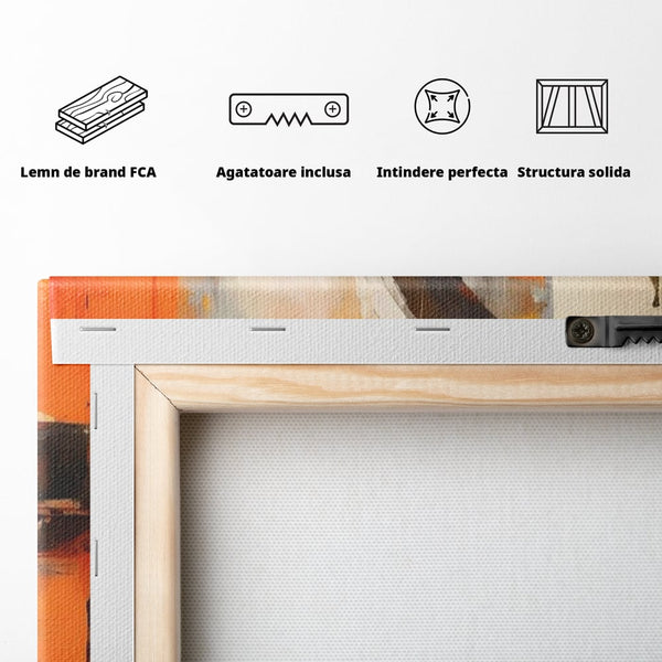 Tablou Canvas Premium LuxCanva® A1648, Geometrie Abstracta , Dormitor, Decorativ, Cromatic, Living, Culori Vibrante