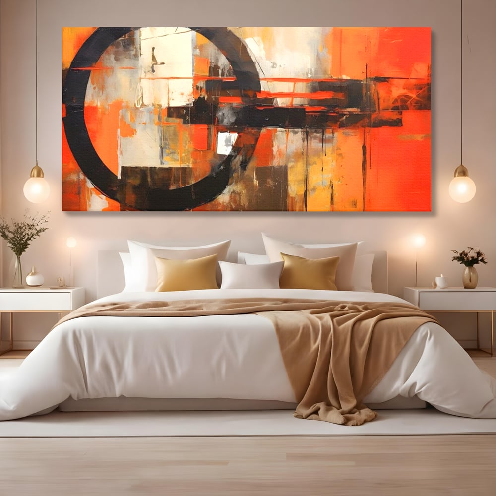Tablou Canvas Premium LuxCanva® A1648, Geometrie Abstracta , Dormitor, Decorativ, Cromatic, Living, Culori Vibrante