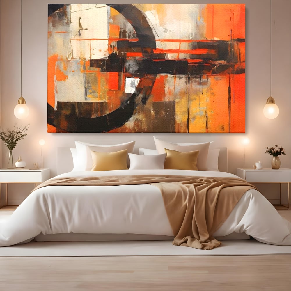 Tablou Canvas Premium LuxCanva® A1648, Geometrie Abstracta , Dormitor, Decorativ, Cromatic, Living, Culori Vibrante