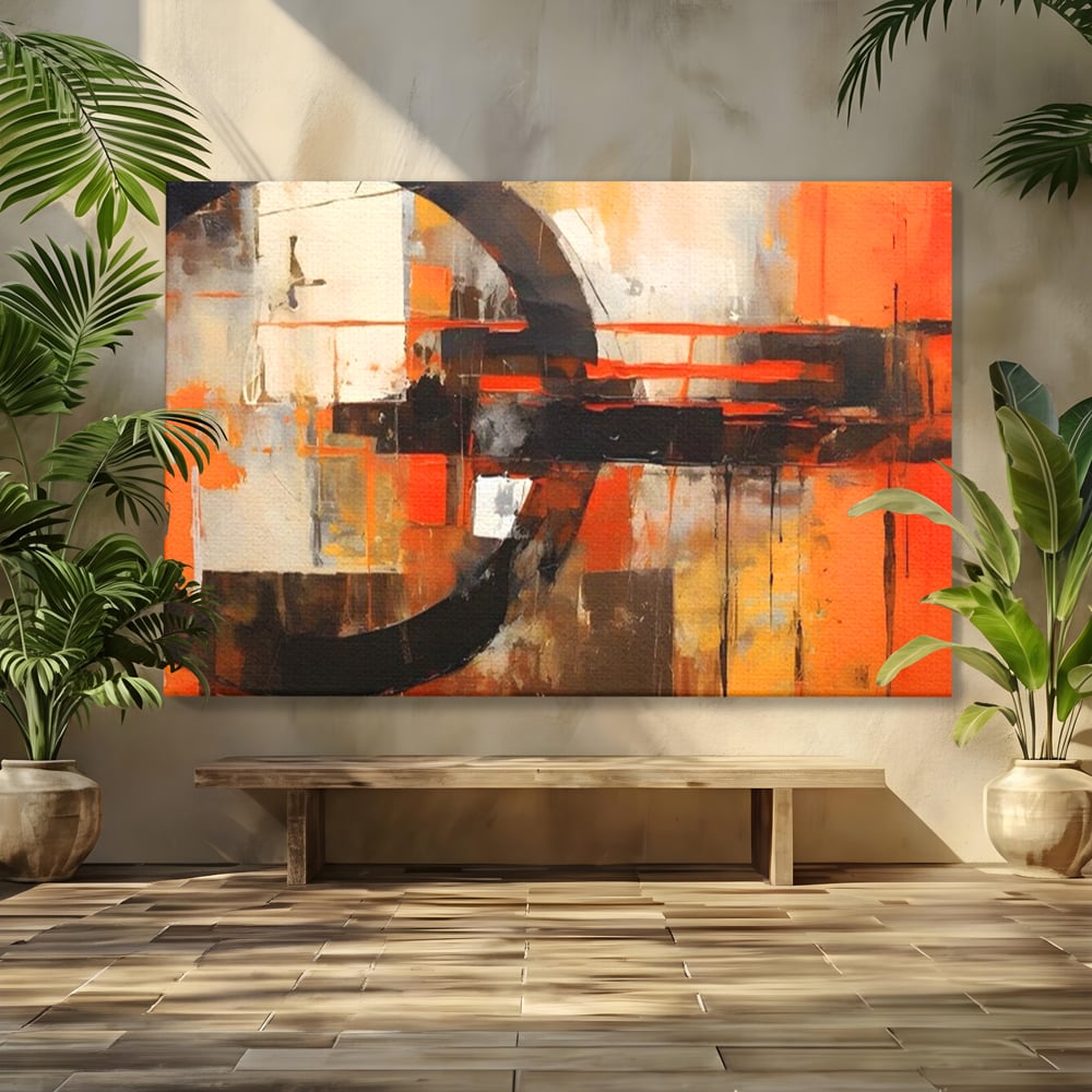 Tablou Canvas Premium LuxCanva® A1648, Geometrie Abstracta , Dormitor, Decorativ, Cromatic, Living, Culori Vibrante