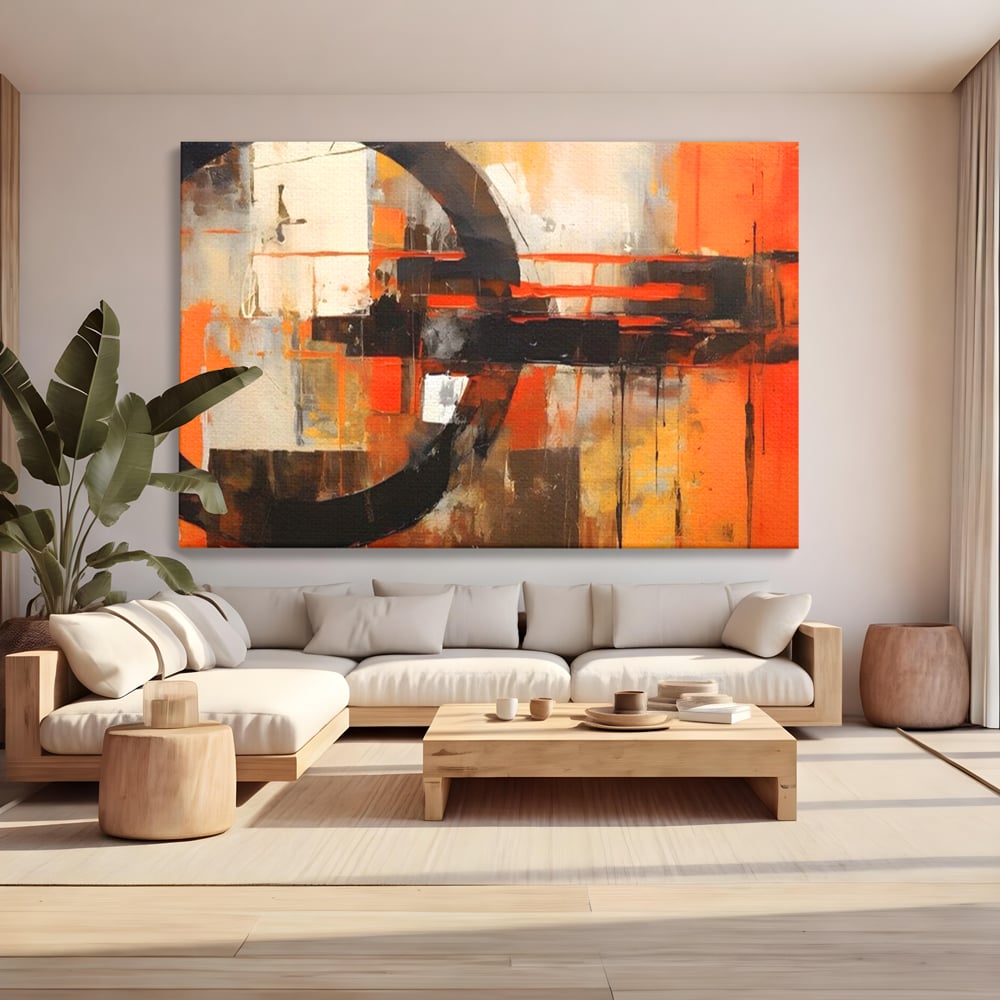 Tablou Canvas Premium LuxCanva® A1648, Geometrie Abstracta , Dormitor, Decorativ, Cromatic, Living, Culori Vibrante