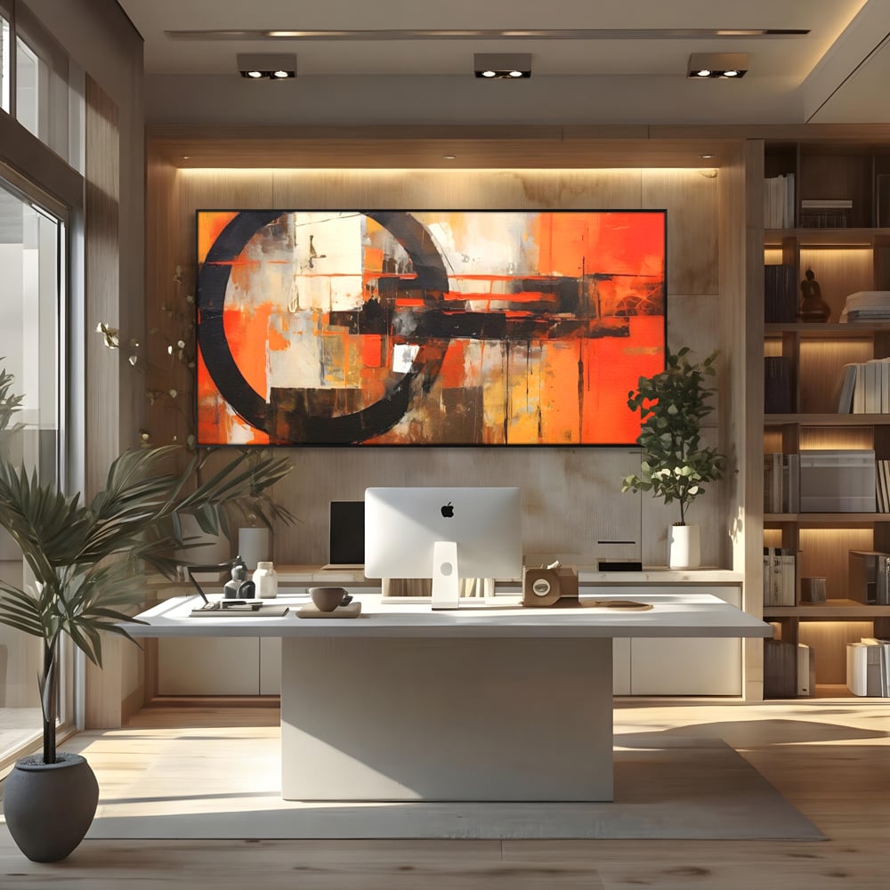 Tablou Canvas Premium LuxCanva® A1648, Geometrie Abstracta , Dormitor, Decorativ, Cromatic, Living, Culori Vibrante