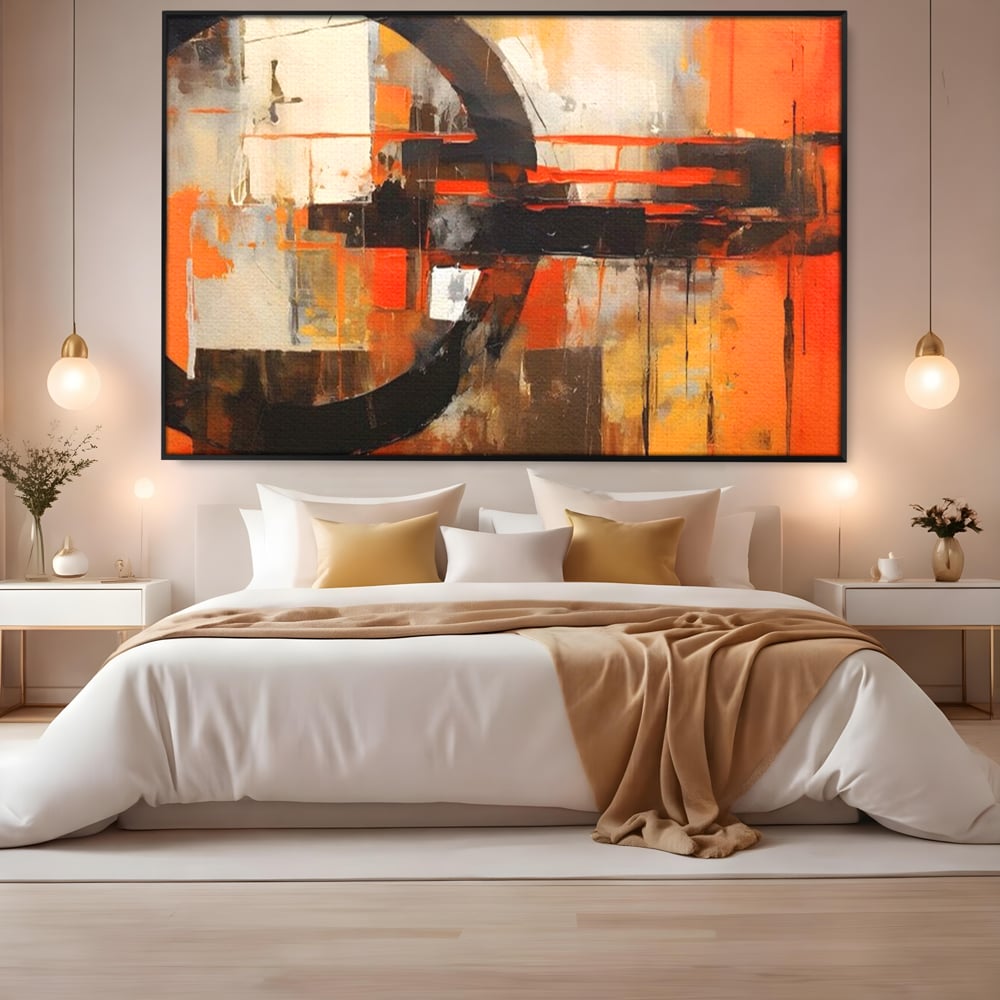 Tablou Canvas Premium LuxCanva® A1648, Geometrie Abstracta , Dormitor, Decorativ, Cromatic, Living, Culori Vibrante