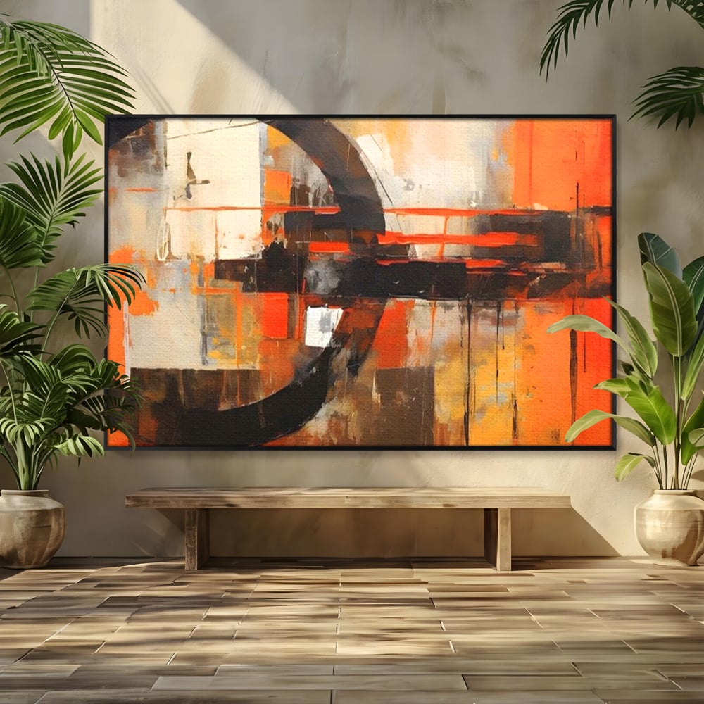 Tablou Canvas Premium LuxCanva® A1648, Geometrie Abstracta , Dormitor, Decorativ, Cromatic, Living, Culori Vibrante