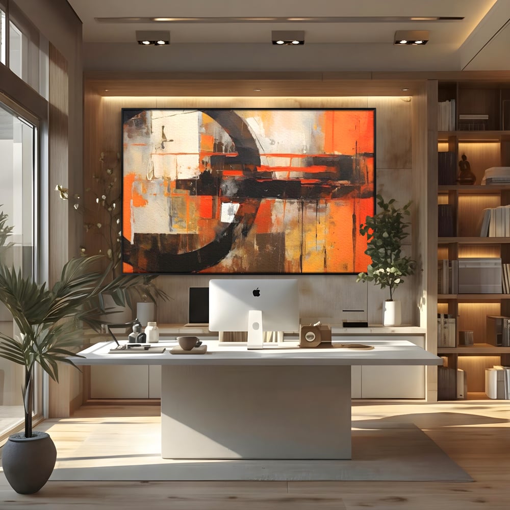 Tablou Canvas Premium LuxCanva® A1648, Geometrie Abstracta , Dormitor, Decorativ, Cromatic, Living, Culori Vibrante