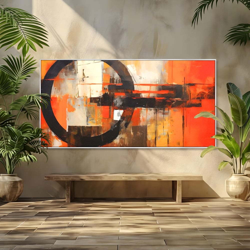 Tablou Canvas Premium LuxCanva® A1648, Geometrie Abstracta , Dormitor, Decorativ, Cromatic, Living, Culori Vibrante