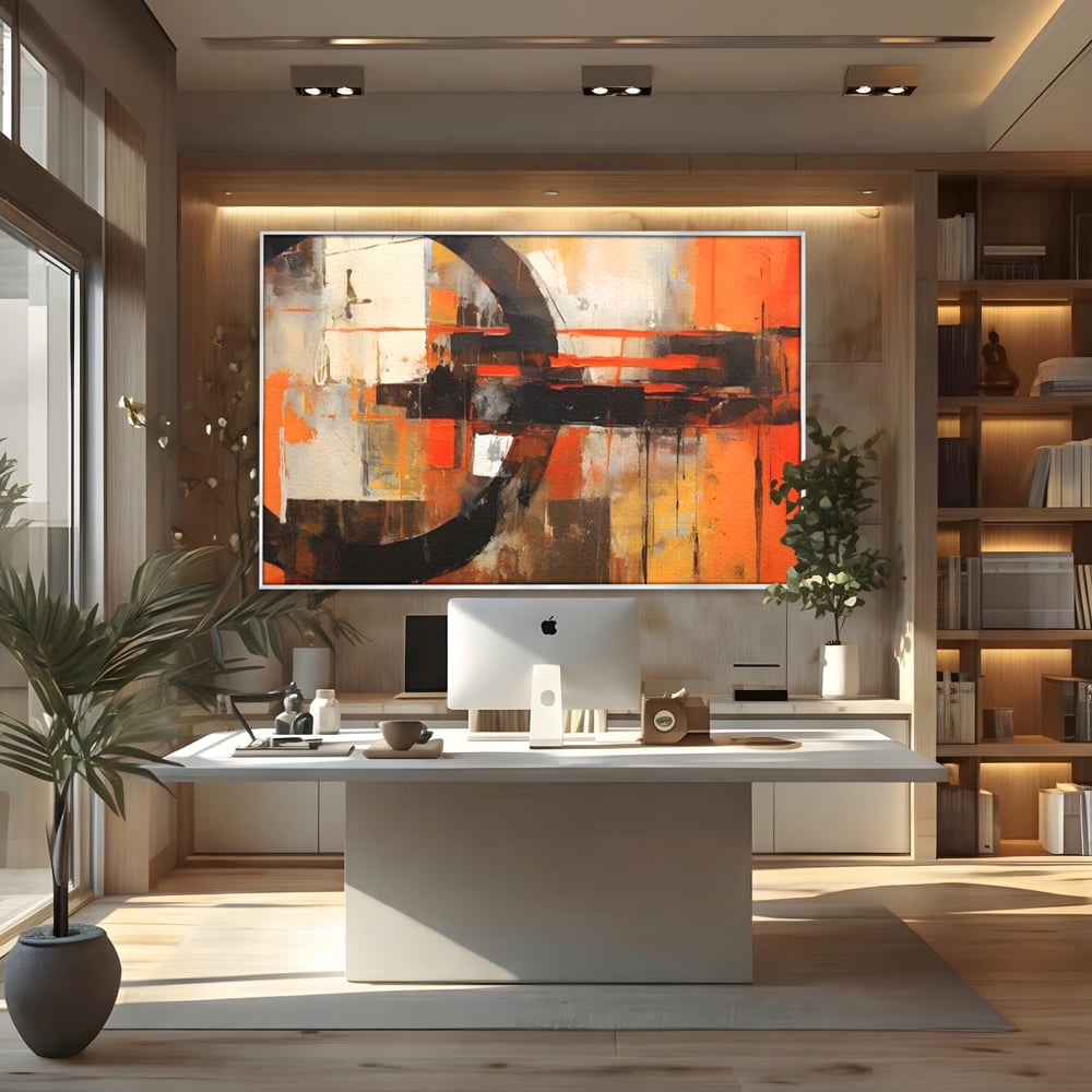 Tablou Canvas Premium LuxCanva® A1648, Geometrie Abstracta , Dormitor, Decorativ, Cromatic, Living, Culori Vibrante