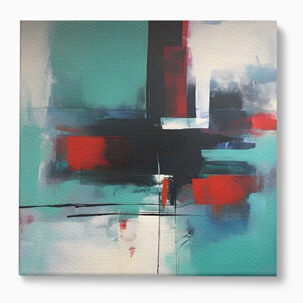 Tablou Canvas Premium LuxCanva® A1649, Painting Blue , Room, Cromatic, Abstract, Living, Culori Vibrante