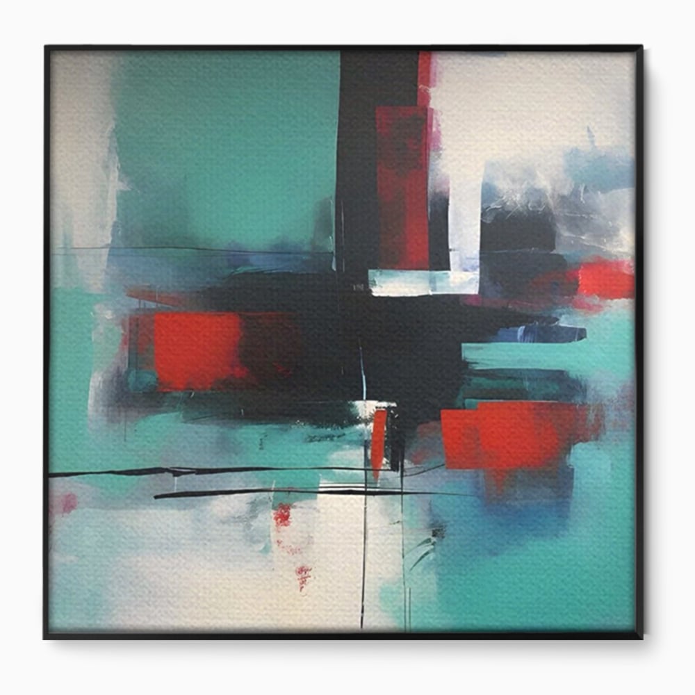 Tablou Canvas Premium LuxCanva® A1649, Painting Blue , Room, Cromatic, Abstract, Living, Culori Vibrante