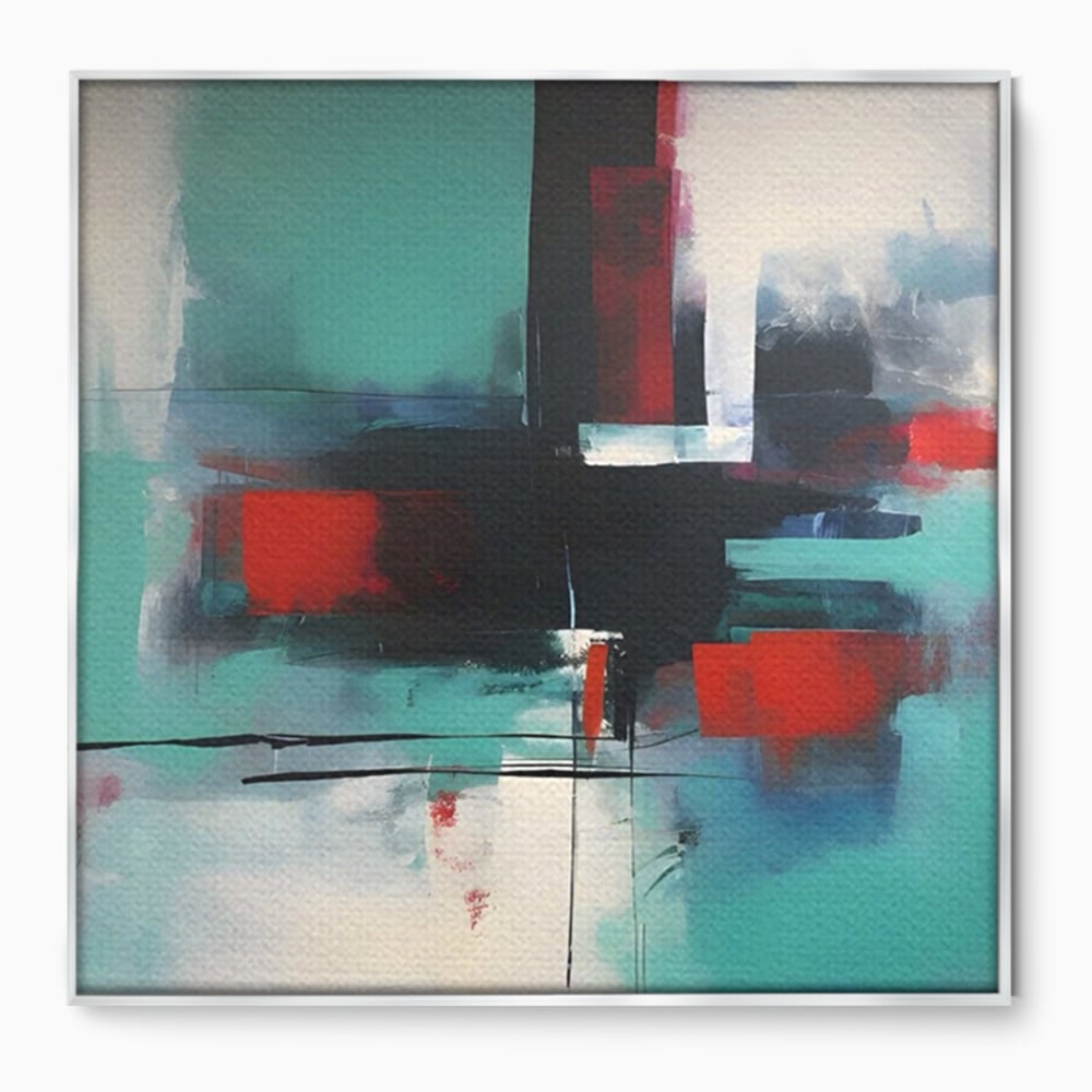 Tablou Canvas Premium LuxCanva® A1649, Painting Blue , Room, Cromatic, Abstract, Living, Culori Vibrante