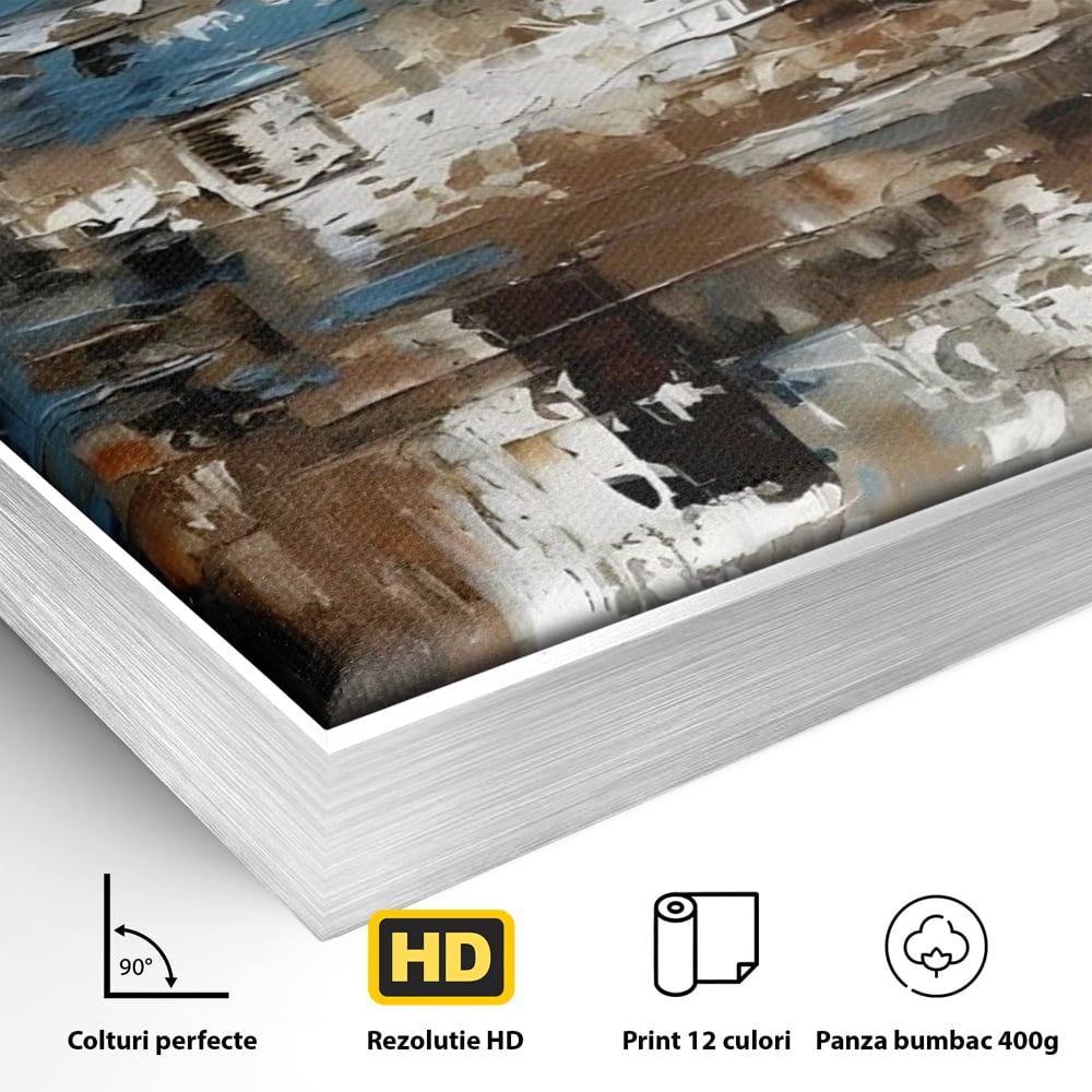 Tablou Canvas Premium LuxCanva® A1650, Painting Brown , Room, Decorativ, Cromatic, Abstract, Living, Culori Vibrante