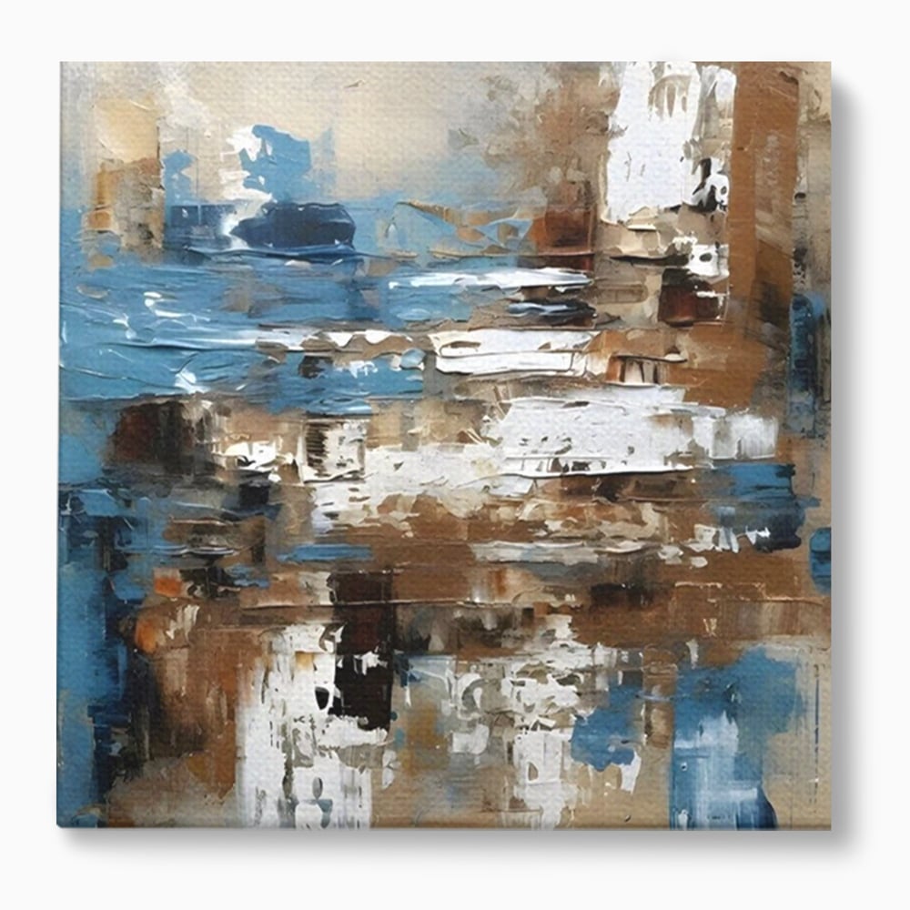 Tablou Canvas Premium LuxCanva® A1650, Painting Brown , Room, Decorativ, Cromatic, Abstract, Living, Culori Vibrante