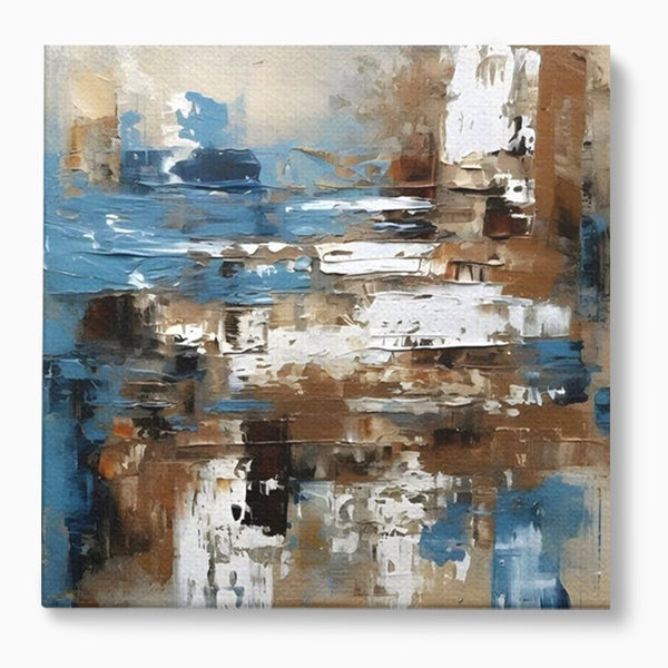 Tablou Canvas Premium LuxCanva® A1650, Painting Brown , Room, Decorativ, Cromatic, Abstract, Living, Culori Vibrante