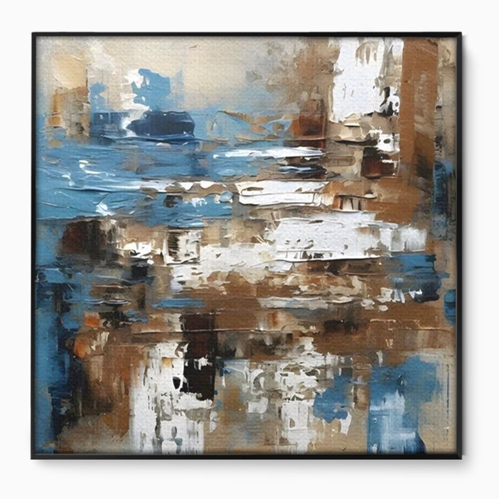 Tablou Canvas Premium LuxCanva® A1650, Painting Brown , Room, Decorativ, Cromatic, Abstract, Living, Culori Vibrante
