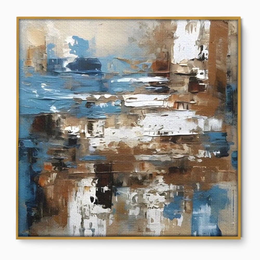 Tablou Canvas Premium LuxCanva® A1650, Painting Brown , Room, Decorativ, Cromatic, Abstract, Living, Culori Vibrante
