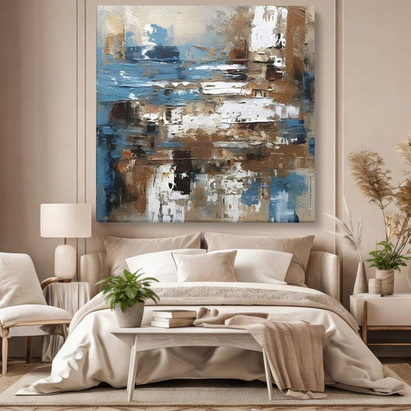 Tablou Canvas Premium LuxCanva® A1650, Painting Brown , Room, Decorativ, Cromatic, Abstract, Living, Culori Vibrante