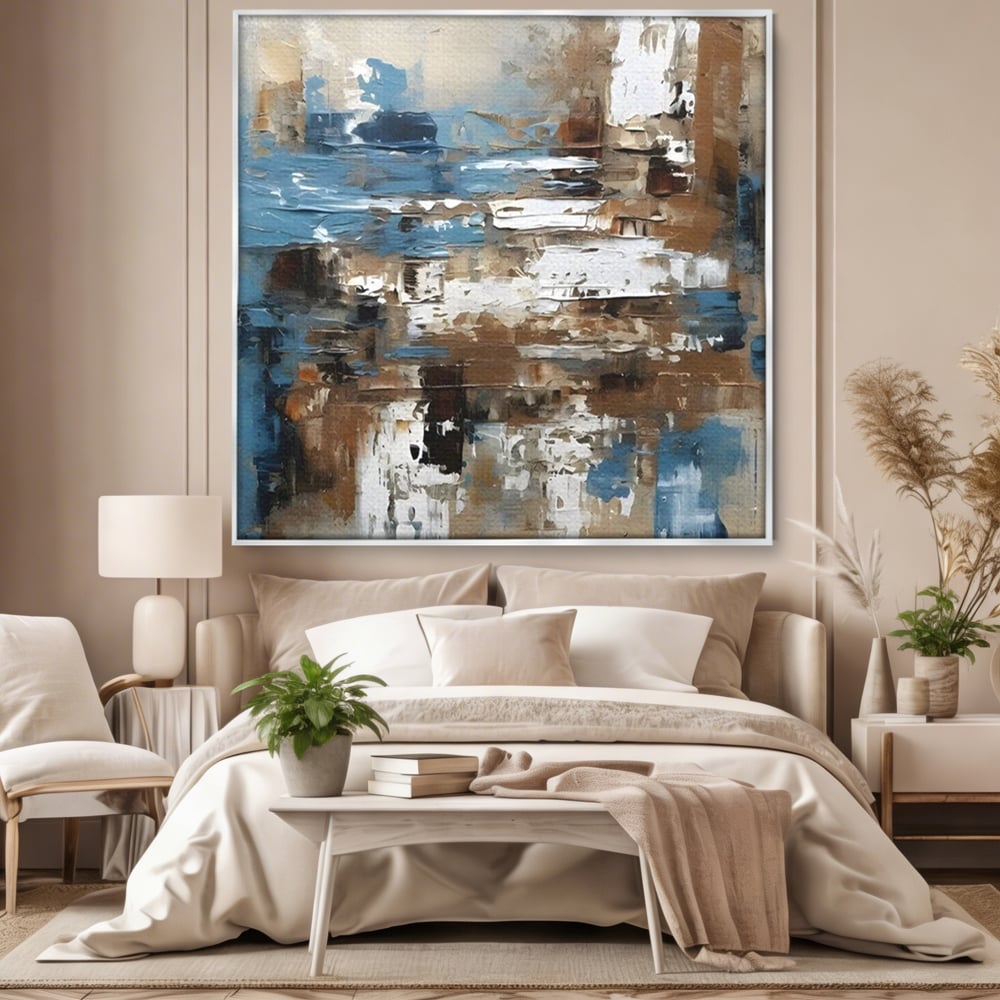Tablou Canvas Premium LuxCanva® A1650, Painting Brown , Room, Decorativ, Cromatic, Abstract, Living, Culori Vibrante