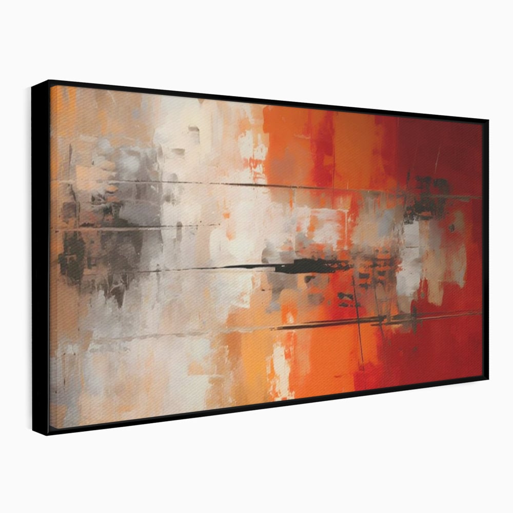 Tablou Canvas Premium LuxCanva® A1651, Linie Neagra , Room, Decorativ, Cromatic, Abstract, Living, Culori Vibrante