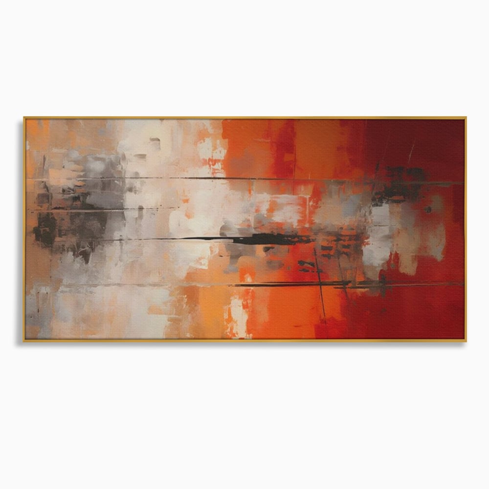 Tablou Canvas Premium LuxCanva® A1651, Linie Neagra , Room, Decorativ, Cromatic, Abstract, Living, Culori Vibrante