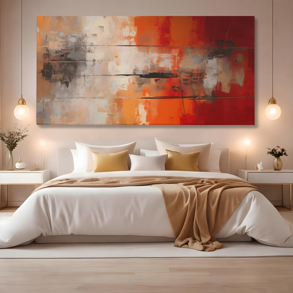 Tablou Canvas Premium LuxCanva® A1651, Linie Neagra , Room, Decorativ, Cromatic, Abstract, Living, Culori Vibrante