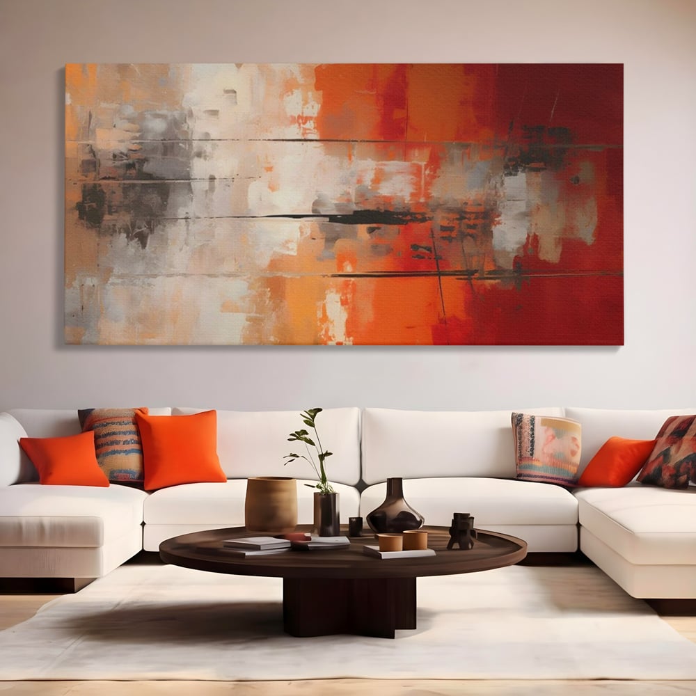 Tablou Canvas Premium LuxCanva® A1651, Linie Neagra , Room, Decorativ, Cromatic, Abstract, Living, Culori Vibrante