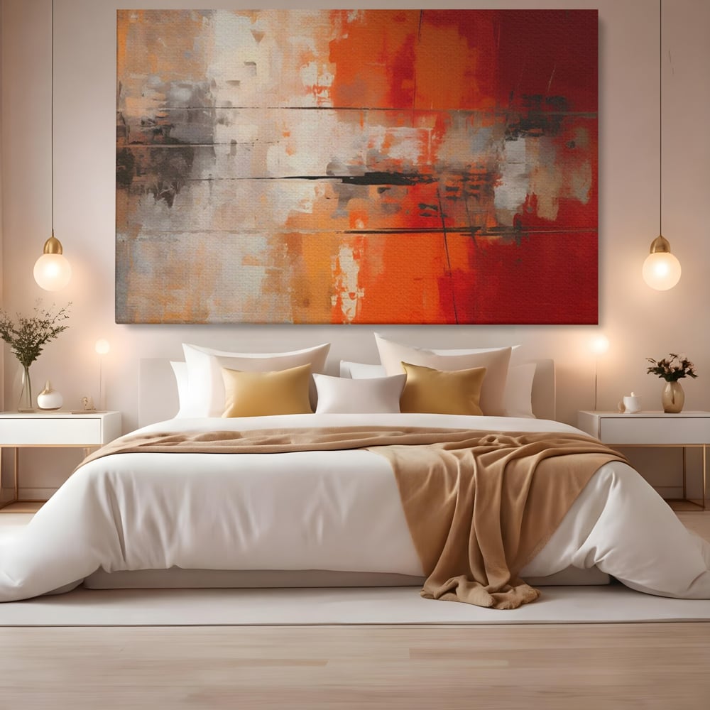 Tablou Canvas Premium LuxCanva® A1651, Linie Neagra , Room, Decorativ, Cromatic, Abstract, Living, Culori Vibrante