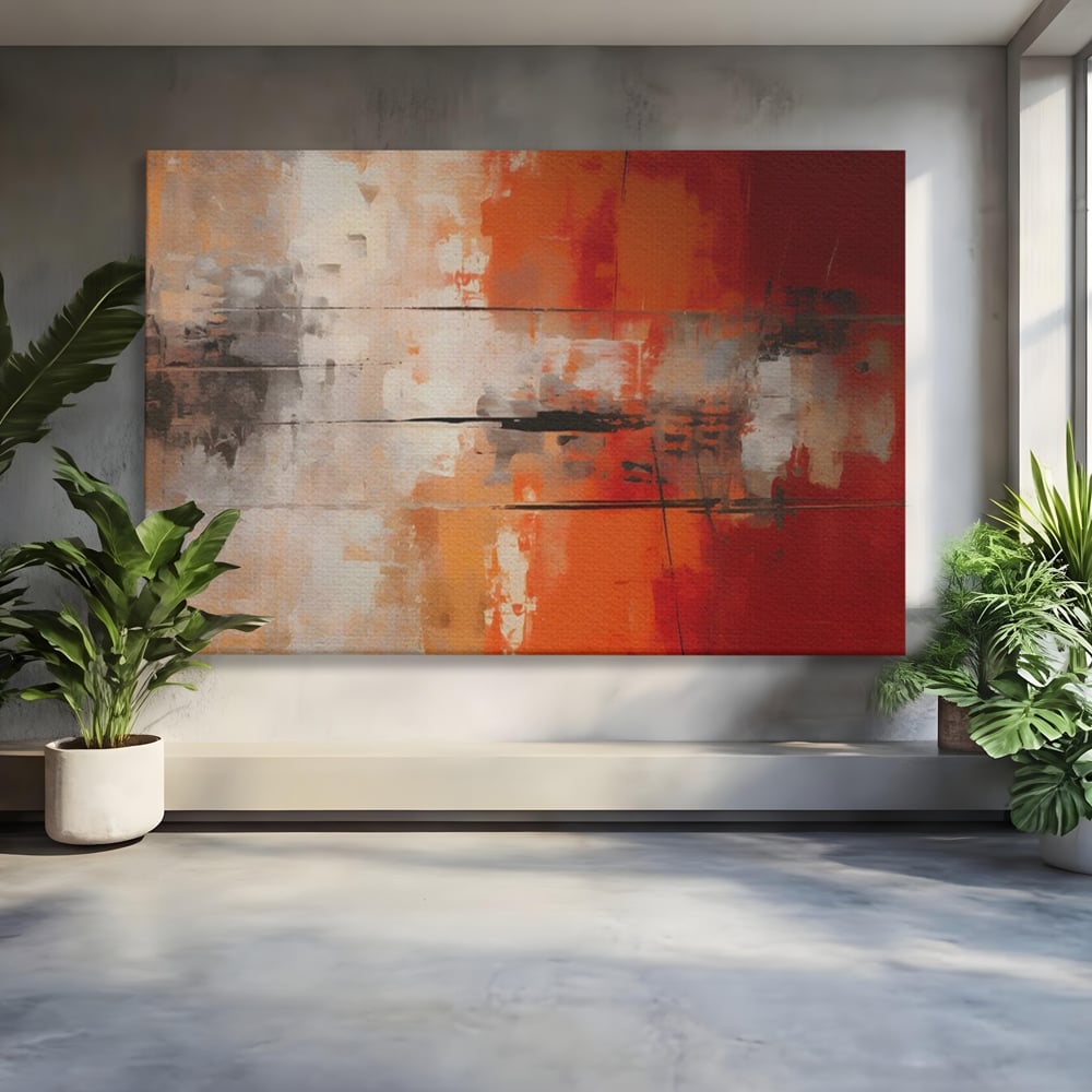 Tablou Canvas Premium LuxCanva® A1651, Linie Neagra , Room, Decorativ, Cromatic, Abstract, Living, Culori Vibrante