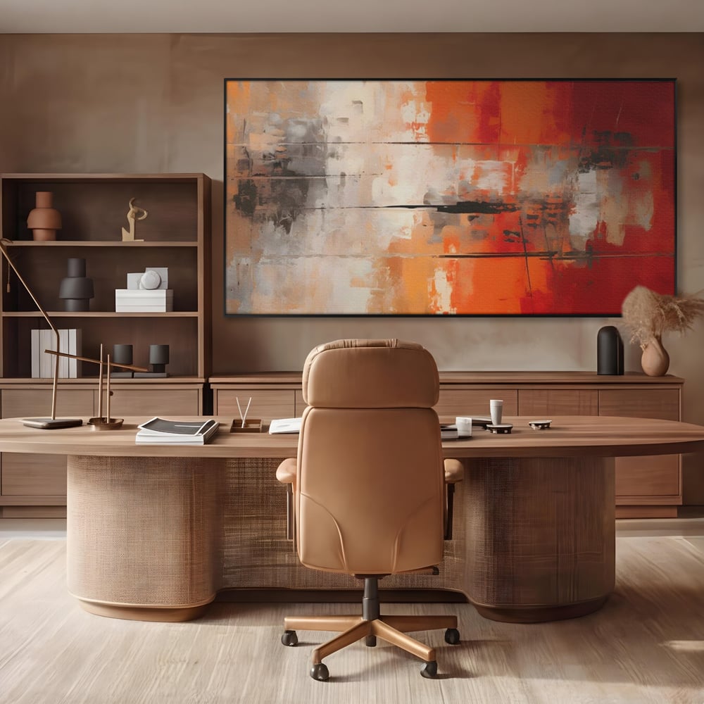 Tablou Canvas Premium LuxCanva® A1651, Linie Neagra , Room, Decorativ, Cromatic, Abstract, Living, Culori Vibrante