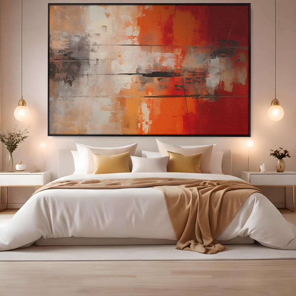 Tablou Canvas Premium LuxCanva® A1651, Linie Neagra , Room, Decorativ, Cromatic, Abstract, Living, Culori Vibrante