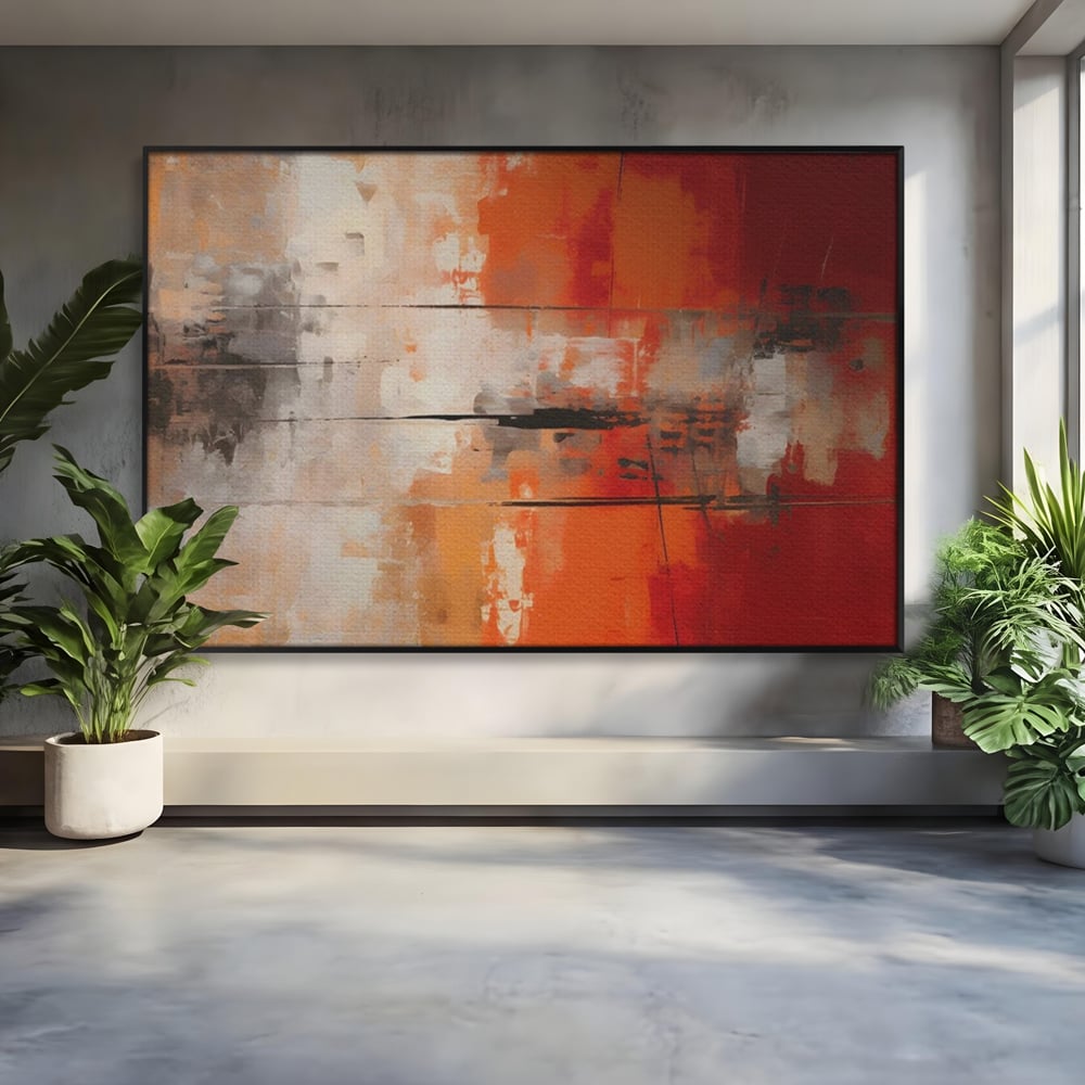 Tablou Canvas Premium LuxCanva® A1651, Linie Neagra , Room, Decorativ, Cromatic, Abstract, Living, Culori Vibrante