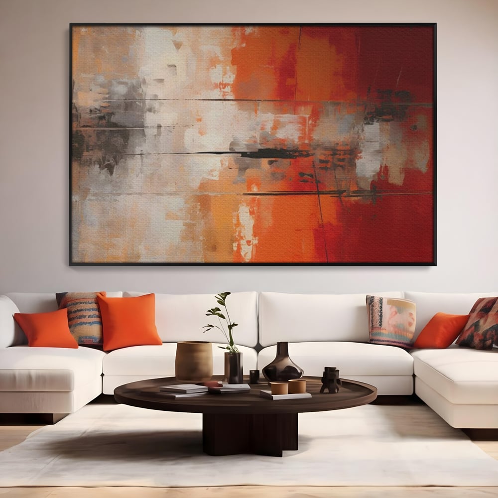 Tablou Canvas Premium LuxCanva® A1651, Linie Neagra , Room, Decorativ, Cromatic, Abstract, Living, Culori Vibrante