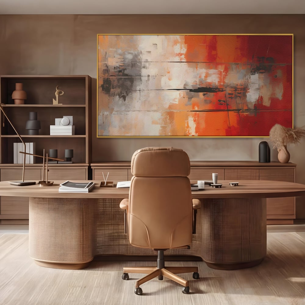 Tablou Canvas Premium LuxCanva® A1651, Linie Neagra , Room, Decorativ, Cromatic, Abstract, Living, Culori Vibrante