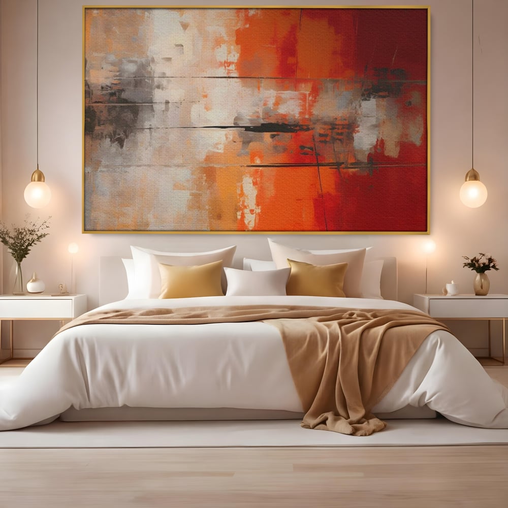 Tablou Canvas Premium LuxCanva® A1651, Linie Neagra , Room, Decorativ, Cromatic, Abstract, Living, Culori Vibrante